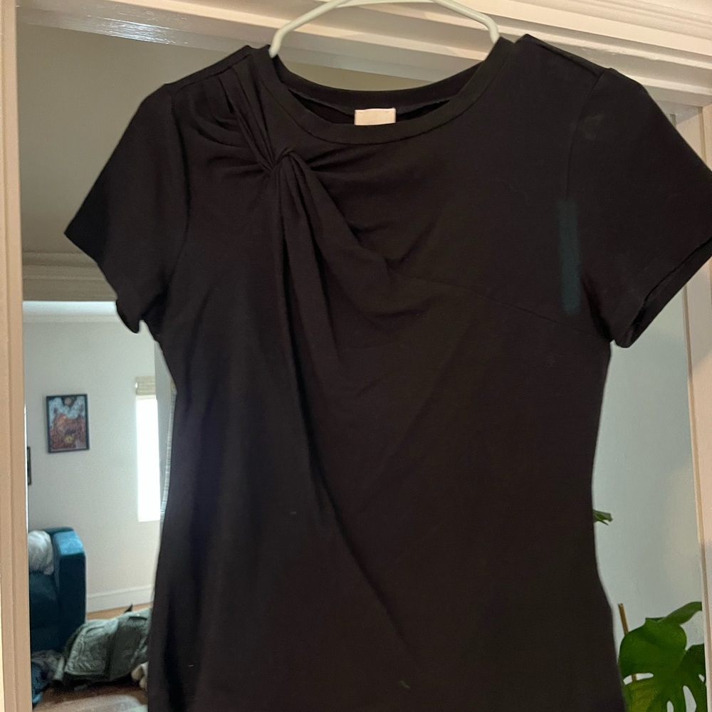 Maeve Anthropologie Black Short Sleeve Top